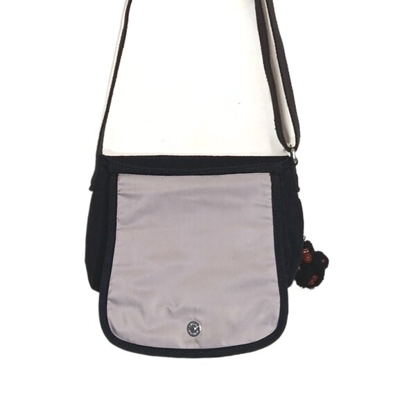 Kipling Sabian Crossbody Mini Bag Black Front Flap Zip Pocket Shoulder Bag - Picture 3 of 4